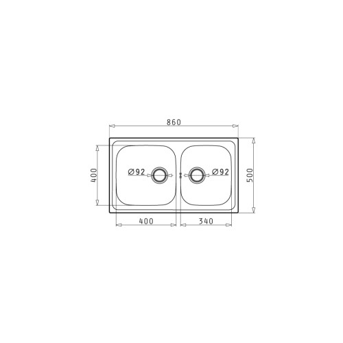 Pyramis Νεροχύτης ένθετος Dorian Γυαλισμένος (86x50) 2B Inox 107158501
