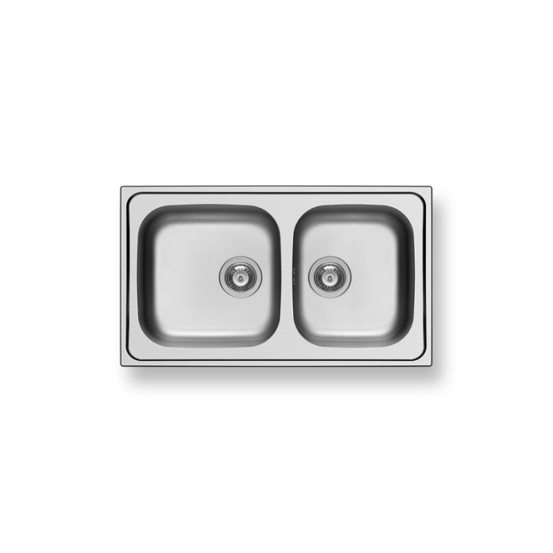 Pyramis Νεροχύτης ένθετος Dorian Γυαλισμένος (86x50) 2B Inox 107158501