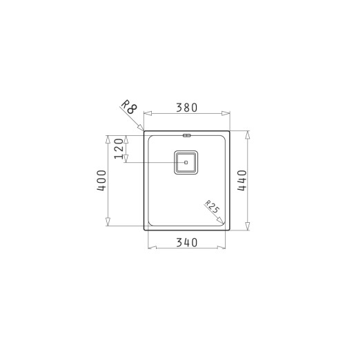 Pyramis Νεροχύτης Ισόπεδος Λείος Lume (34x40) 1B Inox 101023601