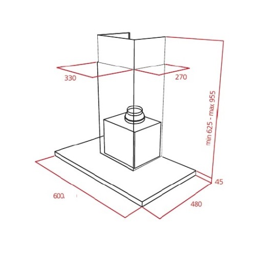 Teka Απορροφητήρας Καμινάδα Τοίχου DSJ 680 Inox 60 cm
