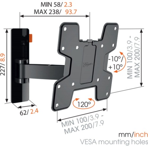 Vogels Βάση τοίχου W52060 για TV 19'' - 40''
