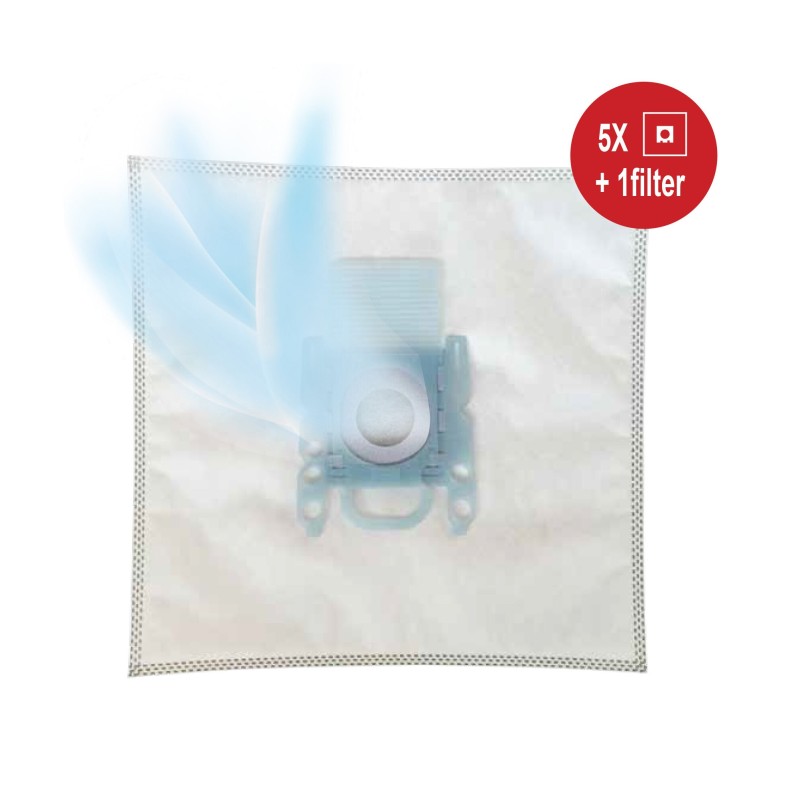 Naumann Σακούλες για Ηλεκτρική Σκούπα Bosch Type G All (5Τμχ+1Φίλτρο)
