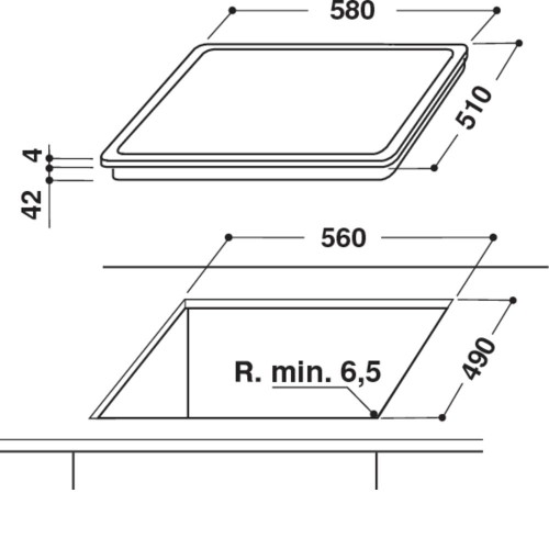 Indesit Εστία Αυτόνομη Κεραμική RI 261 X