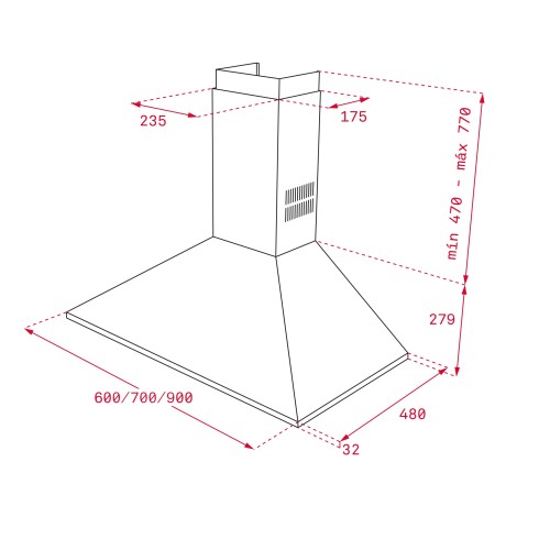 Teka Απορροφητήρας Τζάκι DBP 60 Pro Inox (60cm)