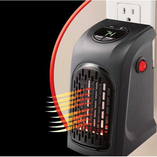 Eco Heater Αερόθερμο Δωματίου-Μπάνιου KLW-007A Black 450 Watt