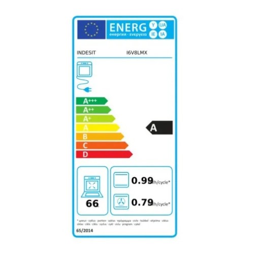 Indesit Ηλεκτρική Κουζίνα Κεραμική I6V8LMX Inox