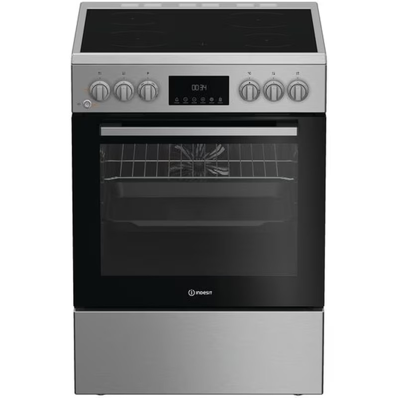 Indesit Ηλεκτρική Κουζίνα Κεραμική I6V8LMX Inox