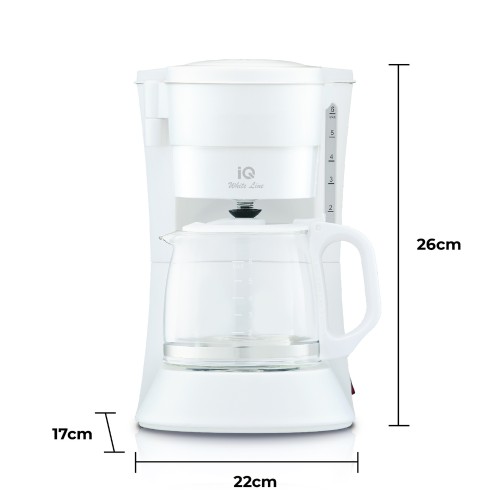 IQ Καφετιέρα Φίλτρου White Line CM-150 600W