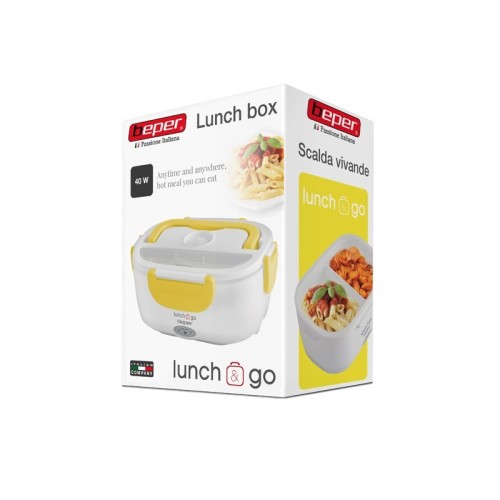Beper Θερμαινόμενο Δοχείο Φαγητού 650ml/450ml 40W Beper 90.920G Yellow 