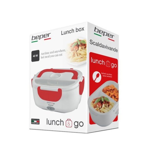Beper Θερμαινόμενο Δοχείο Φαγητού 650ml/450ml 40W 90.920R Red