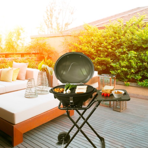 First Austria Πτυσσόμενη Ηλεκτρική Ψησταριά με Ρόδες και Καπάκι FA-5350-1 (199199-0026)