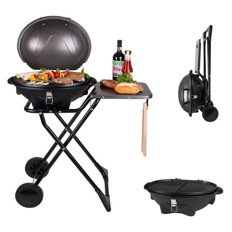 First Austria Πτυσσόμενη Ηλεκτρική Ψησταριά με Ρόδες και Καπάκι FA-5350-1 (199199-0026)