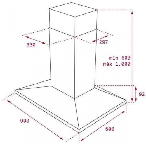 Teka Απορροφητήρας Καμινάδα Τοίχου DSB 985 ISLAND (90cm)