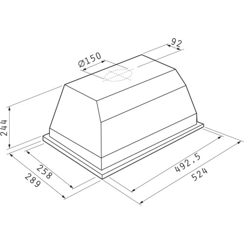 Pyramis Απορροφητήρας Τζάκι Turbo (065017701) 53cm