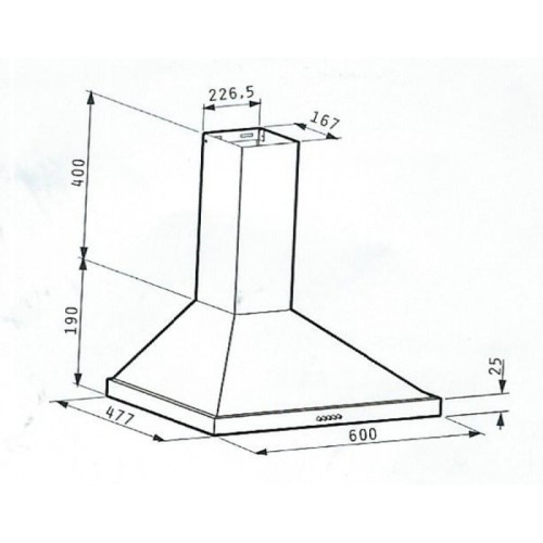 Maidtec by Pyramis Απορροφητήρας Καμινάδα Basic 60cm Inox (065031001)