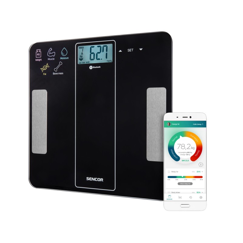 Sencor Ζυγαριά Μπάνιου με Bluetooth SBS 8000BK