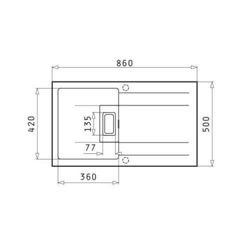 Pyramis Νεροχύτης Ένθετος Pyragranite Kartesio 1B 1D 86x50 Snow (070053211)