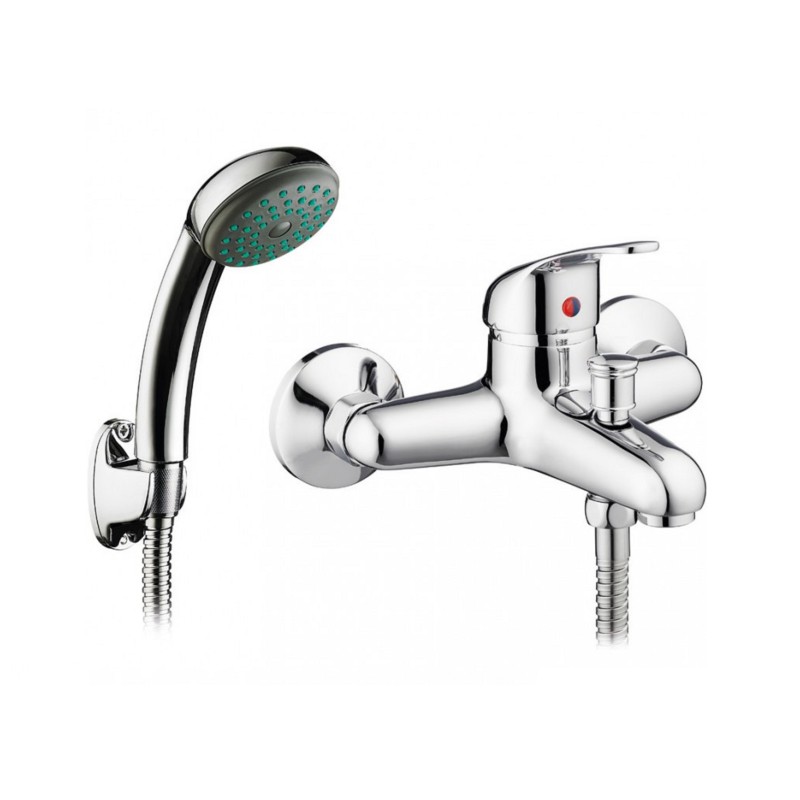 Pyramis Αναμεικτική Επίτοιχη Μπαταρία Λουτρού με Σετ Ντους Solfegio (098110201)