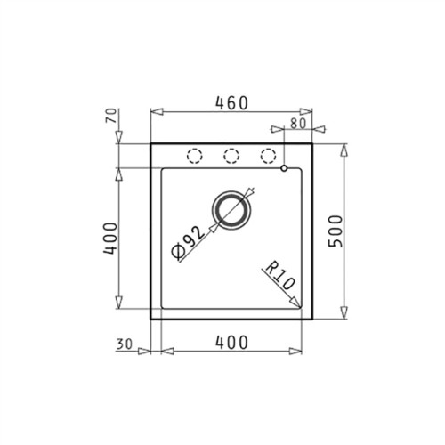 Pyramis Νεροχύτης Ένθετος Pyragranite Istros 1B 46x50 Carbon (070043811)