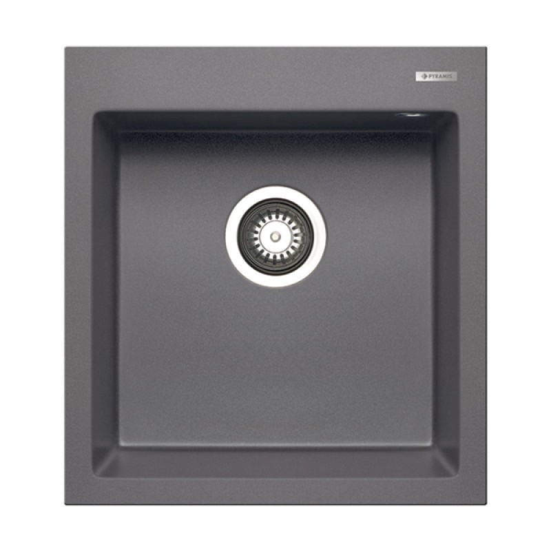 Pyramis Νεροχύτης Ένθετος Pyragranite Istros 1B 46x50 Iron Grey (070044211)