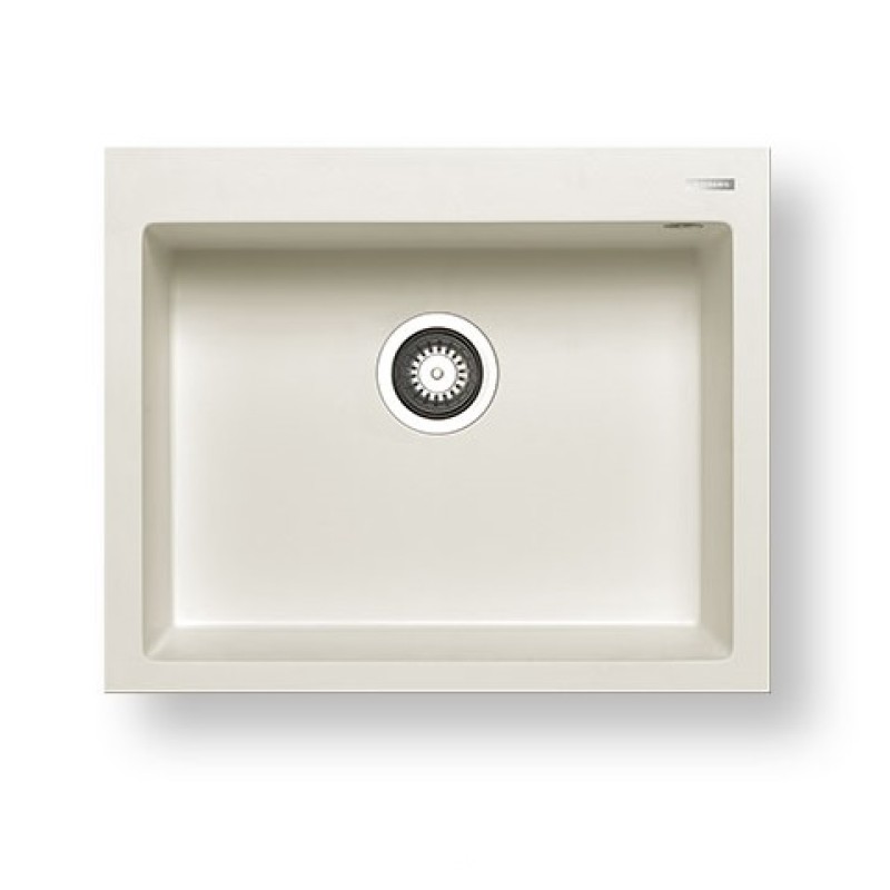 Pyramis Νεροχύτης Ένθετος Pyragranite Istros 1B 61x50 Snow (070044911)