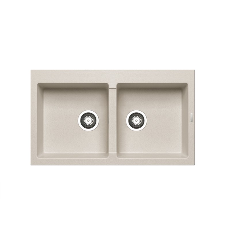 Pyramis Νεροχύτης Pyragranite Athlos 2B 86x50 Beige (070071411)