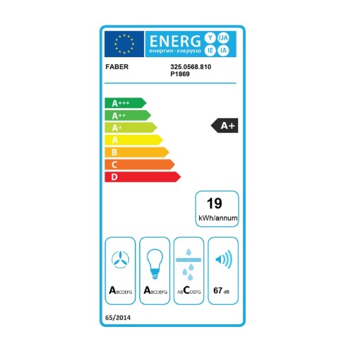 Faber Απορροφητήρας Τζάκι TSPG X/BK A60 2LS  60cm Inox