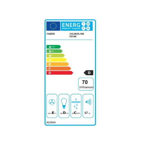 Faber Απορροφητήρας Συρόμενος Flexa Glass BK A60 60cm Μαύρος