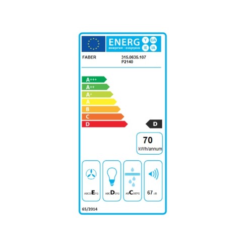 Faber Απορροφητήρας Συρόμενος Flexa Glass W A60 60cm Λευκός