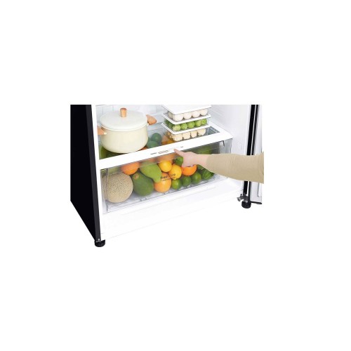 LG Ψυγείο Δίπορτο GTB744BMBZD Total No Frost 506Lt Black Mirror Glass