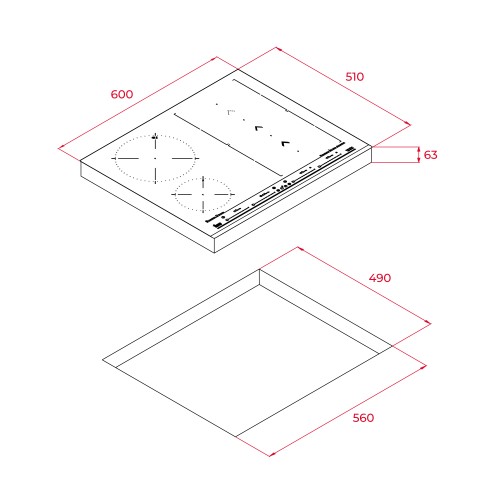 Teka Αυτόνομη Επαγωγική Εστία IZS 66700 MSP Μπιζουτέ (Μπροστά) 60cm
