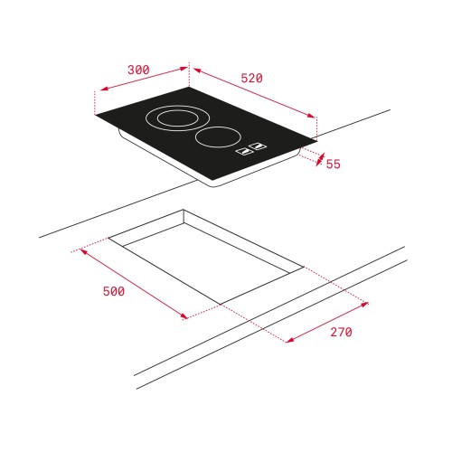 Teka Κεραμική Εστία Domino TZC 32320 BK TTC