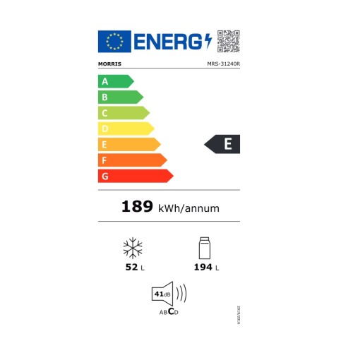 Morris Ψυγείο Δίπορτο MRS-31240R 246Lt Red