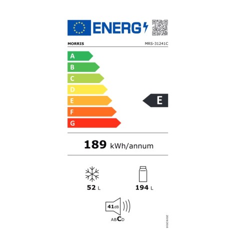 Morris Ψυγείο Δίπορτο MRS-31241C 245Lt Cream