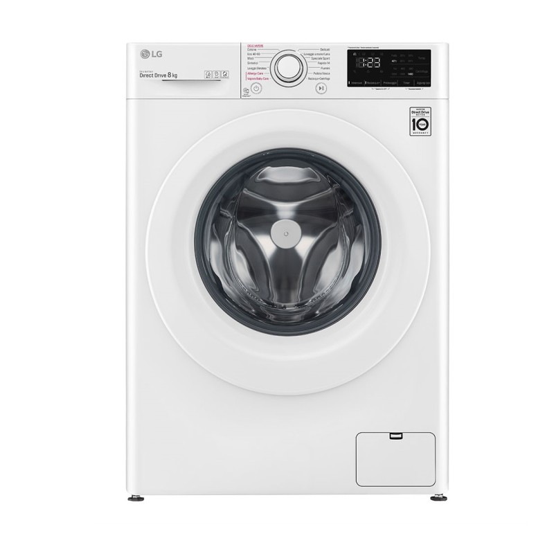 LG Πλυντήριο Ρούχων F4WV308S3E με λειτουργία ατμού (8kg 1400rpm)