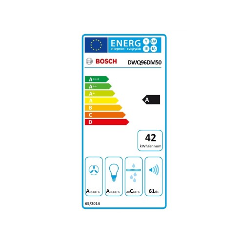 Bosch Απορροφητήρας Τζάκι DWQ96DM50 90cm Inox