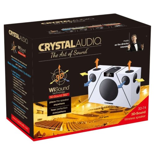 Crystal Audio Ηχείο 3D-74 WiSound White