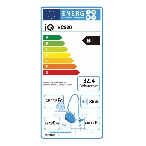 IQ Ηλεκτρική Σκούπα Χειρός VC-920 Red