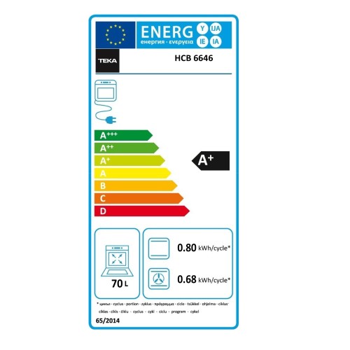 Teka Εντοιχιζόμενος Φούρνος Ανω Πάγκου HCB 6646 AirFry Inox