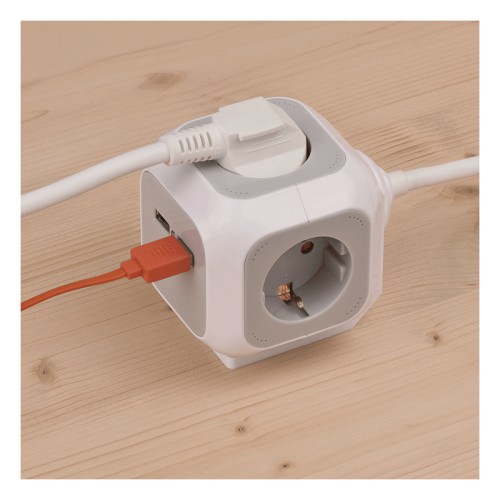 Brennenstuhl Πολύπριζο 4 Θέσεων και 2 Θύρες USB BCR1025