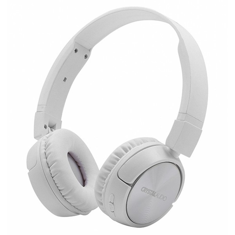 Crystal Audio Headphones Ασύρματα On Ear BT4-W Λευκά
