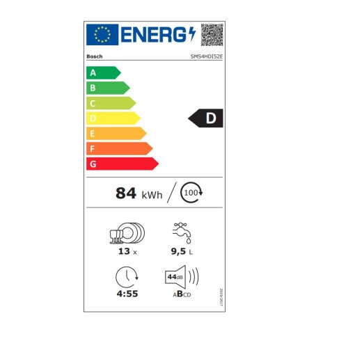 Bosch Πλυντήριο Πιάτων SMS4HDI52E (60cm)