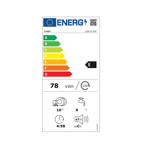 Candy Εντοιχιζόμενο Πλυντήριο Πιάτων CDIH 2L1047 (45cm) + 8 Χρονια Εγγύηση στα Ανταλλακτικά