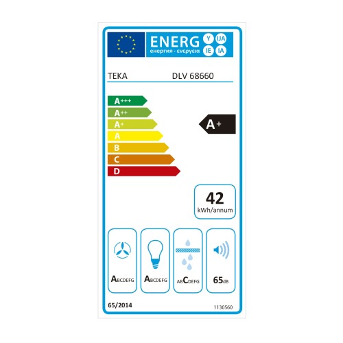 Teka Απορροφητήρας Τζάκι DLV 68660 TOS 60cm White Marble