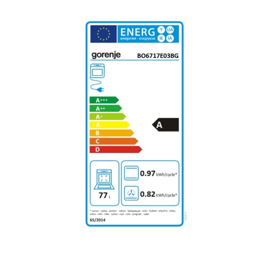 Gorenje Εντοιχιζόμενος Φούρνος Ανω Πάγκου BO6717E03BG