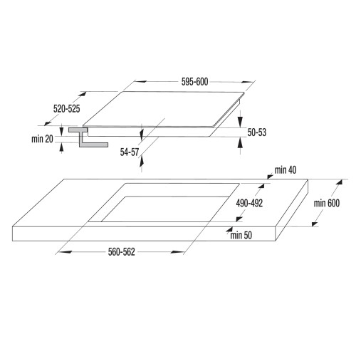 Gorenje Αυτόνομη Κεραμική Εστία ECT643BX (60cm)