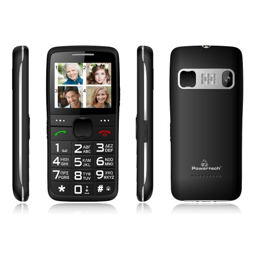 Powertech Κινητό Τηλέφωνο Sentry Eco PTM-18 Μαύρο