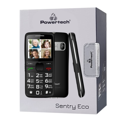 Powertech Κινητό Τηλέφωνο Sentry Eco PTM-18 Μαύρο
