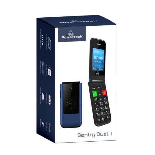 Powertech Κινητό Τηλέφωνο Sentry Dual II PTM-26 Μπλε