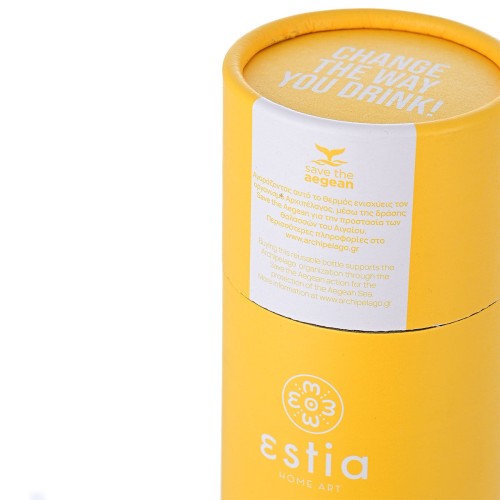 Estia Θερμός Travel Cup Save The Aegean Yellow 500ml 01-10324
